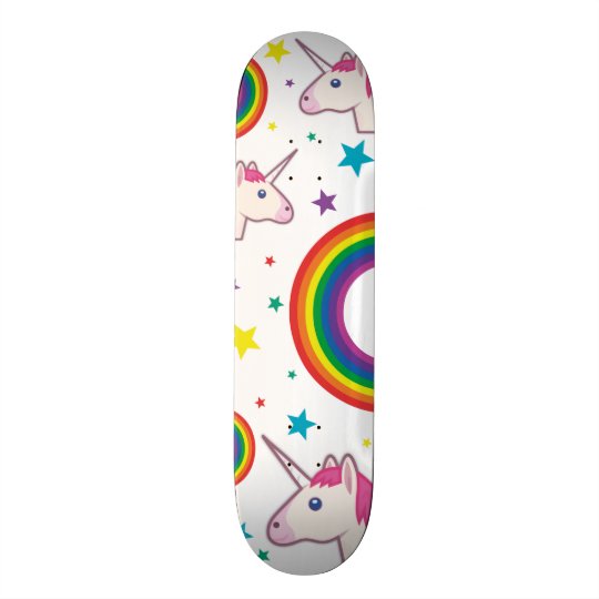 Unicórnio Skate Emoji Skateboard Deck Zazzle.co.uk