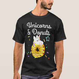 Unicorns And Doughnuts Cute Sprinkles Doughnut T-Shirt