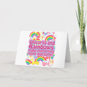 Unicorns and Rainbows Card