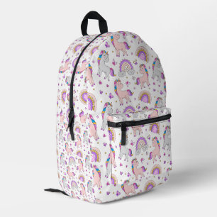 Unicorns and Rainbows Printed Backpack