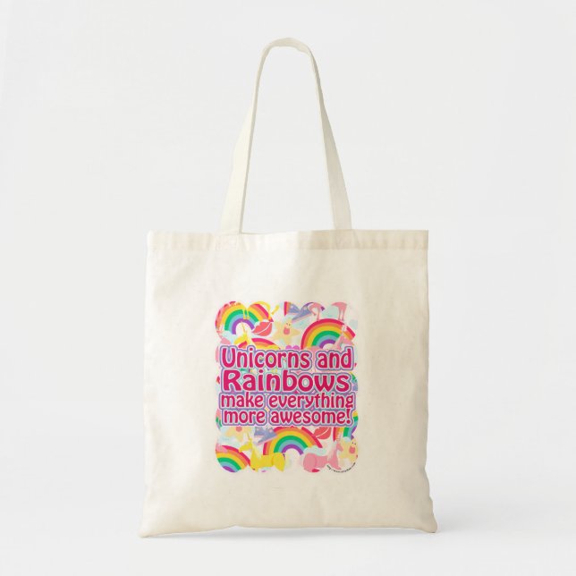 Unicorns and Rainbows Tote Bag (Front)