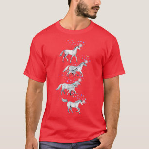 Unicorns and Stars on Soft Grey  T-Shirt