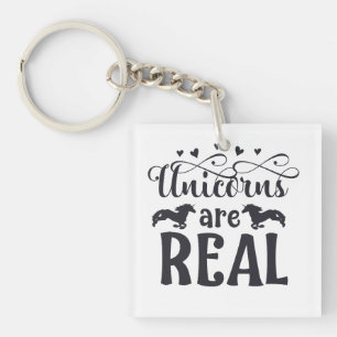 Unicorns are Real Digital Art Key Ring