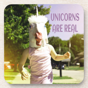 Unicorns Are Real Funny Humour Coaster