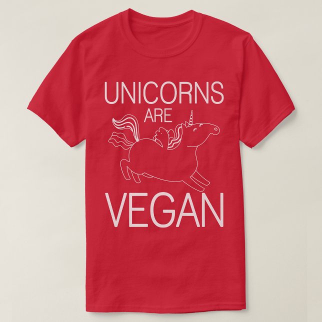 Unicorns Are Vegan Awesome Unicorn Designs Tee Pre (Design Front)