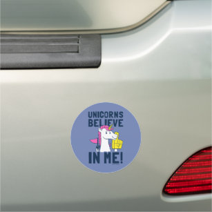 Unicorns Believe In Me Car Magnet