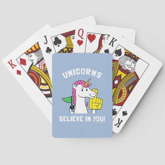 Unicorns Believe In You Playing Cards (Back)