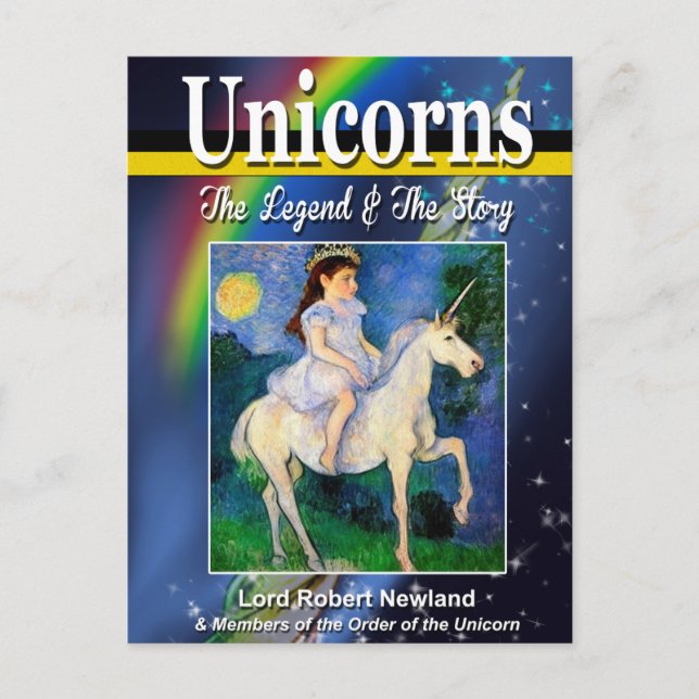 Unicorns Book Cover Postcard (Front)