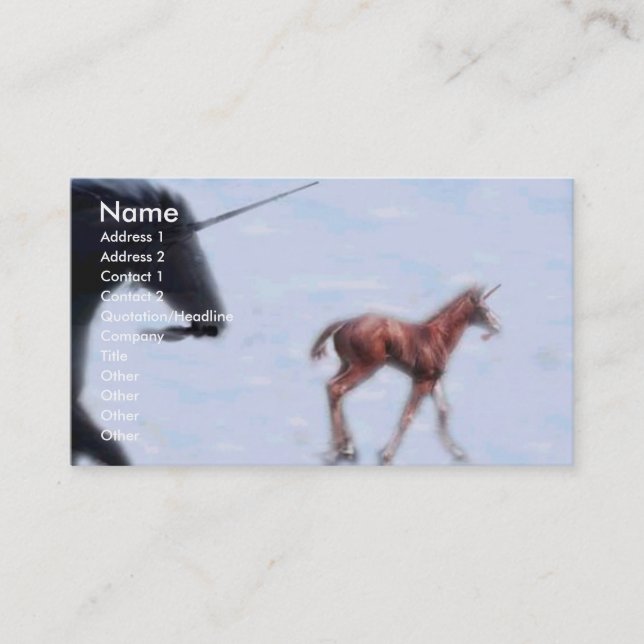 Unicorns Business Card (Front)