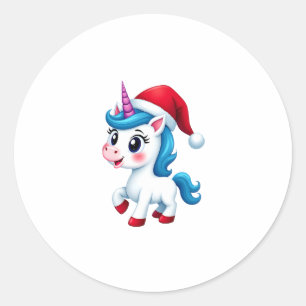 Unicorns Christmas_Santa Claus Unicorn Tank Top (1 Classic Round Sticker
