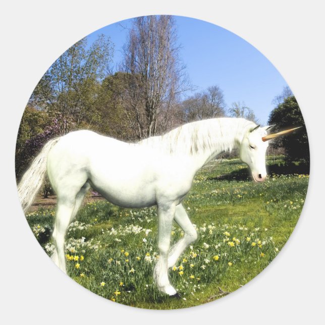 Unicorns Classic Round Sticker (Front)