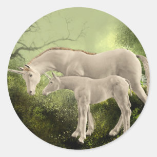 Unicorns Classic Round Sticker