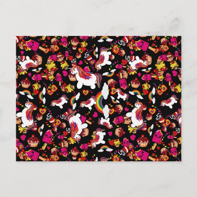 Unicorns - Cute and Magical - Named Gifts Postcard (Front)