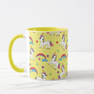 Unicorns Cute Yellow Mug