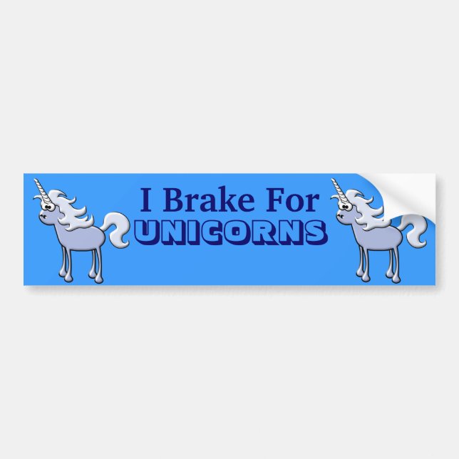Unicorns Design Bumper Sticker (Front)