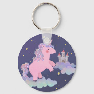 Unicorn's Dream Fantasy Illustration Key Ring