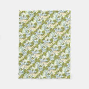 Unicorns Gathering FANTASY HORSES HOME DECOR Fleece Blanket