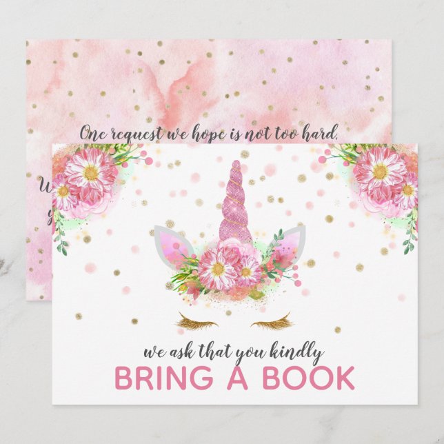 Unicorns in Bloom Invitation (Front/Back)