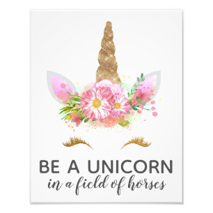 Unicorns in Bloom Photo Print