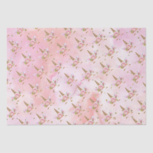 Unicorns in Bloom Tissue Paper (Front)