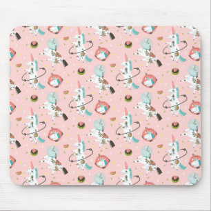 Unicorns In Space Pattern Mouse Mat