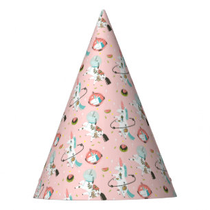 Unicorns In Space Pattern Party Hat