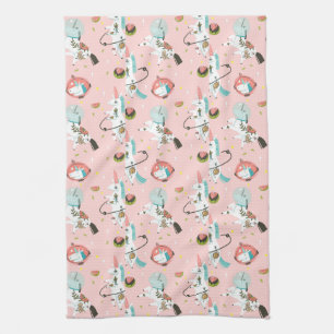 Unicorns In Space Pattern Tea Towel