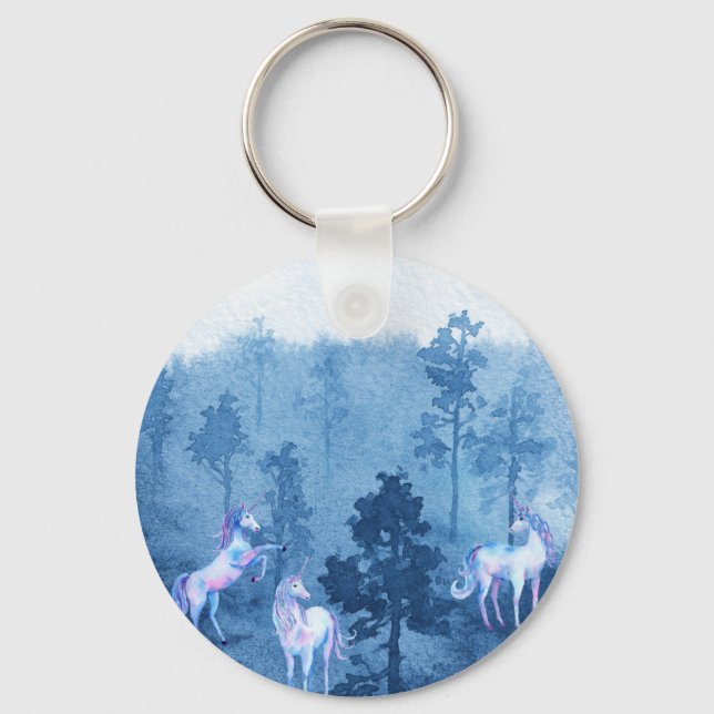 Unicorns in the mist key ring (Front)