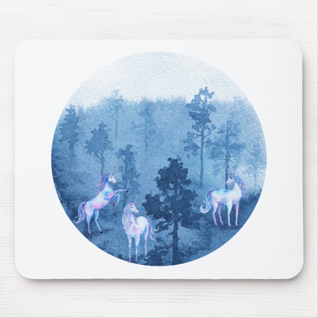 Unicorns in the mist mouse mat (Front)