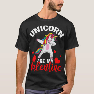 Unicorns Is My Valentine Funny Valentines animal  T-Shirt