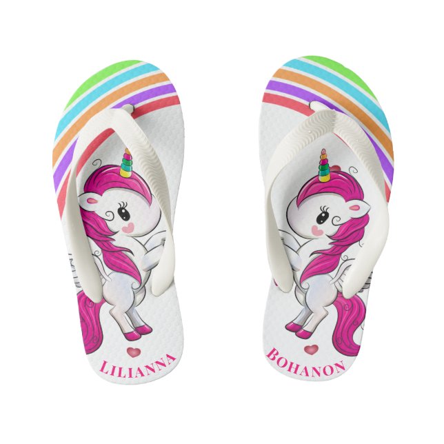Unicorns Kid's Flip Flops (Footbed)