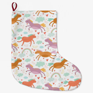 Unicorns Large Christmas Stocking