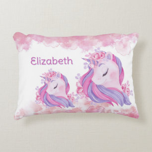 Unicorns! Make bedtime magic with this custom Decorative Cushion