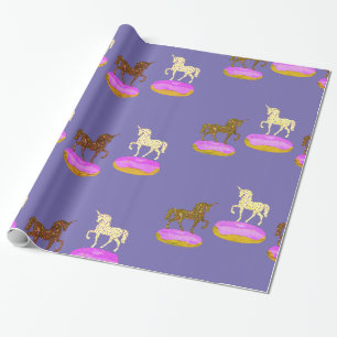 Unicorns Masters Donuts Wrapping Paper