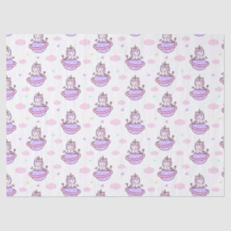 Unicorns on Planets Magical Space Pattern  Tissue Paper