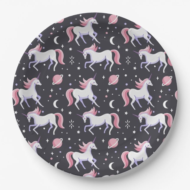 Unicorns Paper Plate (Front)