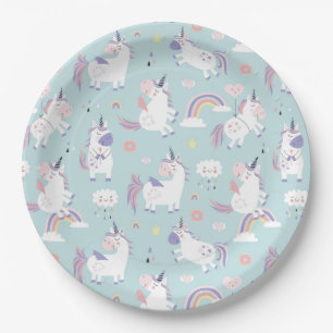 Unicorns Paper Plate