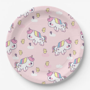 Unicorns Paper Plate