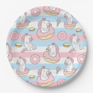 Unicorns Paper Plate