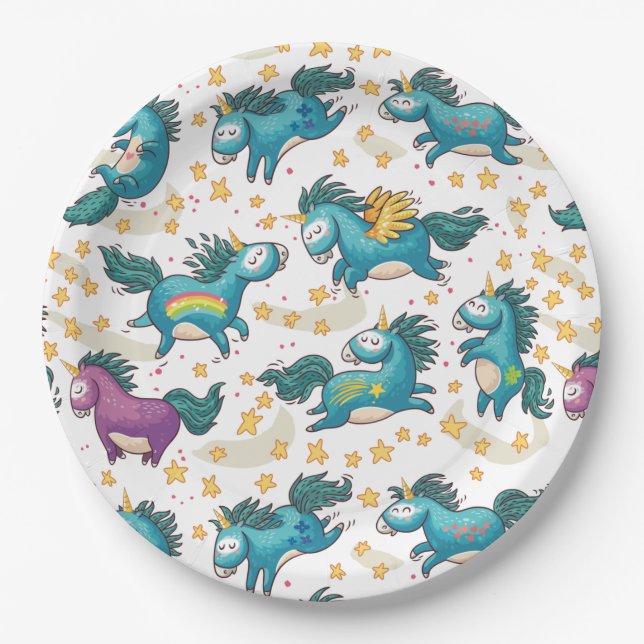 Unicorns Paper Plate (Front)