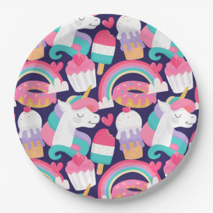 Unicorns Paper Plate