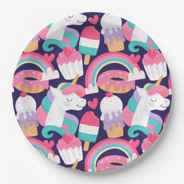 Unicorns Paper Plate (Front)