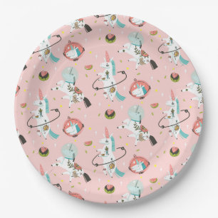 Unicorns Paper Plate
