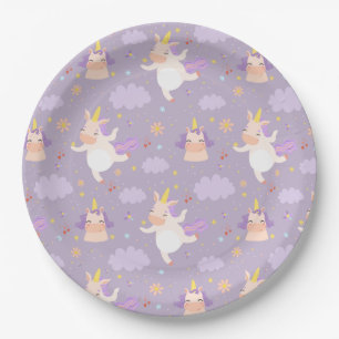Unicorns Paper Plate