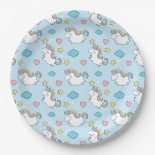 Unicorns Paper Plate