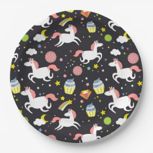 Unicorns Paper Plate
