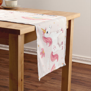 Unicorns, Rainbows, Flowers, Table Runner