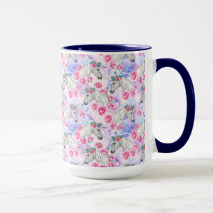Unicorns & Roses Pattern Mug