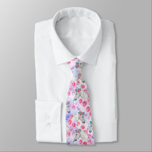 Unicorns & Roses Pattern Tie