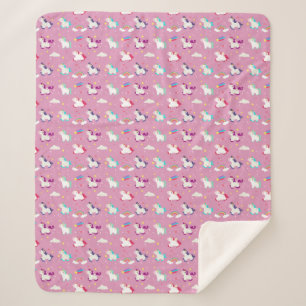 Unicorns Sherpa Blanket